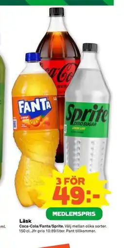 Stora Coop Läsk, Medlemspris erbjuda