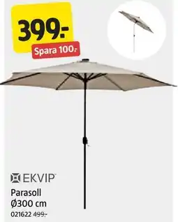 Jula EKVIP Parasoll Ø300 cm erbjuda