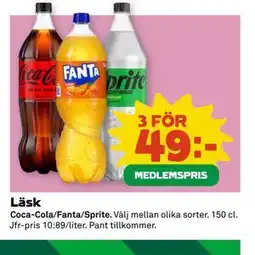 Coop Läsk, Medlemspris erbjuda