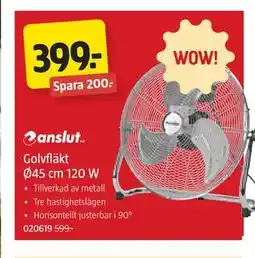 Jula Golvfläkt Ø45 cm 120 W erbjuda
