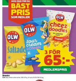 Coop Snacks, Medlemspris erbjuda
