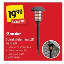 Jula Solcellsbelysning LED 42,8 cm erbjuda