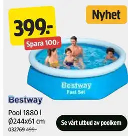 Jula Bestway Pool 1880 l Ø244x61 cm erbjuda