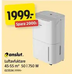 Jula Luftavfuktare 45-55 m² 50 l 750 W erbjuda