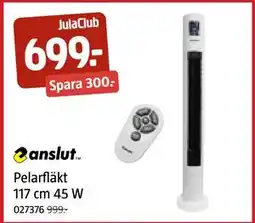 Jula ANSLUT Pelarfläkt 117 cm 45 W, Medlemspris erbjuda