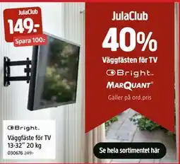 Jula Väggfästen för TV erbjuda