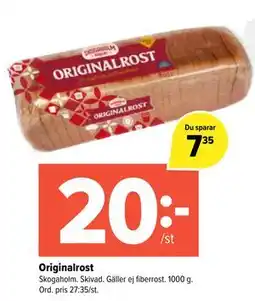 Coop Extra Originalrost erbjuda