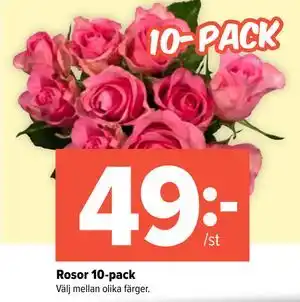 Coop Extra Rosor 10-pack erbjuda