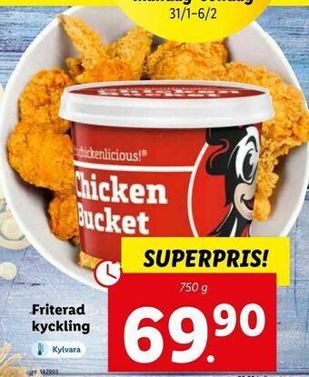 Lidl Friterad kyckling erbjuda