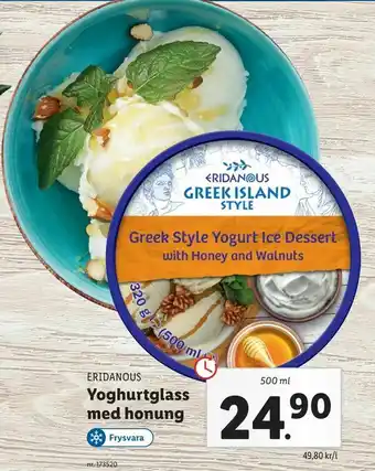 Lidl Yoghurtglass med honung erbjuda