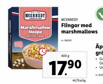 Lidl Flingor med marshmallows erbjuda