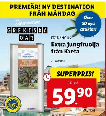 Lidl Extra jungfruolja från kreta. erbjuda
