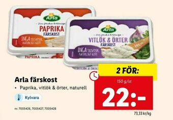 Lidl Arla färskost erbjuda