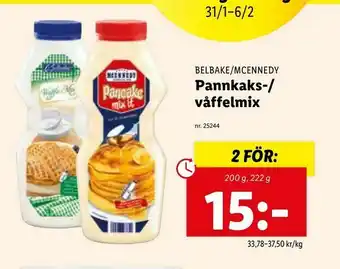 Lidl Pannkaks-/ våffelmix erbjuda