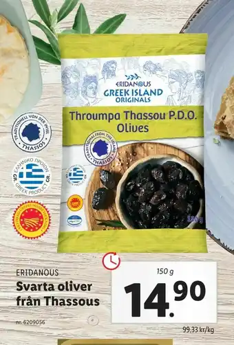 Lidl Svarta oliver från Thassous erbjuda