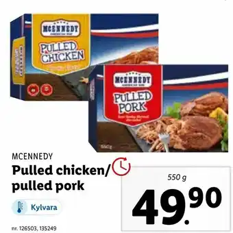 Lidl Pulled chicken/ pulled pork erbjuda