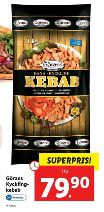Lidl Görans Kycklingkebab erbjuda