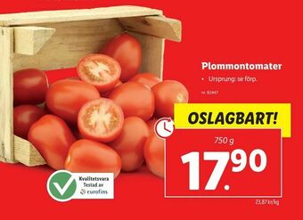 Lidl Plommontomater erbjuda