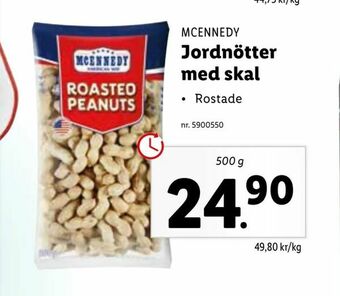 Lidl Jordnötter med skal erbjuda