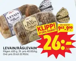 Ica Hajen Lagpris Pågen Levain/råglevain erbjuda