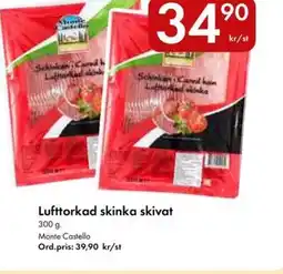 Snabbgross Lufttorkad skinka skivat erbjuda