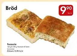 Snabbgross Focaccia erbjuda