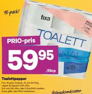 City Gross Toalettpapper, Pris i appen erbjuda