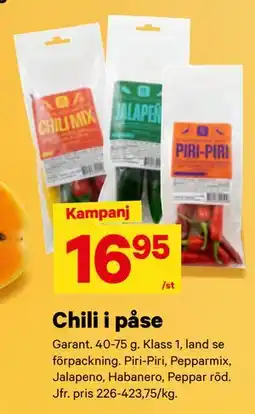 City Gross Chili i påse erbjuda