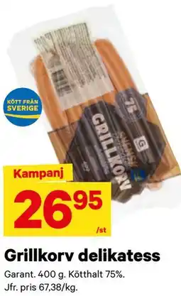 City Gross Grillkorv delikatess erbjuda