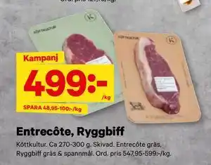 Entrecôte, Ryggbiff
