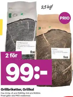 City Gross Grillbriketter, Grillkol, Pris i appen erbjuda
