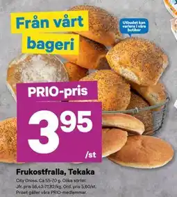 City Gross Frukostfralla, Tekaka, Pris i appen erbjuda