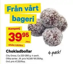 City Gross Chokladbollar erbjuda