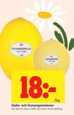 ICA Kvantum ICA Galia- och Honungsmeloner erbjuda