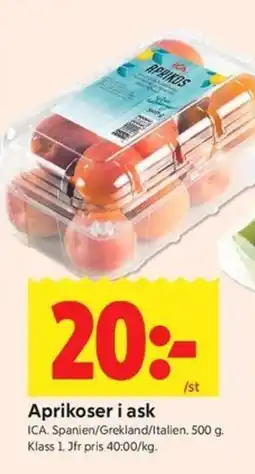 ICA Kvantum ICA Aprikoser i ask erbjuda