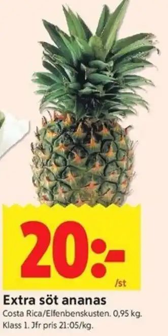 ICA Kvantum Extra söt ananas erbjuda