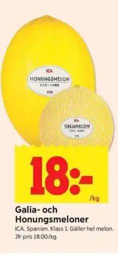 ICA Kvantum ICA Galia- och Honungsmeloner erbjuda