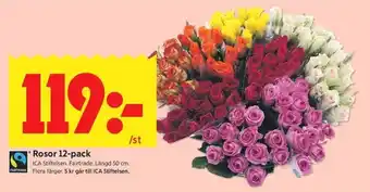 ICA Kvantum Rosor 12-pack erbjuda