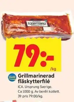 ICA Kvantum Grillmarinerad fläskytterfilé erbjuda