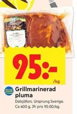 ICA Kvantum Dalsjöfors Grillmarinerad pluma erbjuda
