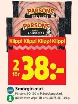 ICA Kvantum Pärsons Smörgåsmat erbjuda