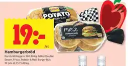 ICA Kvantum Korvbrödsbagarn Hamburgerbröd erbjuda