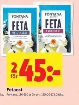 ICA Kvantum Fontana Fetaost erbjuda