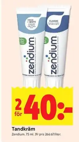 ICA Kvantum Zendium Tandkräm erbjuda