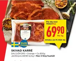 Willys Dalsjöfors Skivad karré erbjuda
