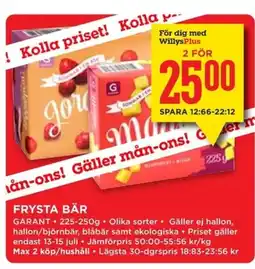 Willys Garant Frysta bär erbjuda