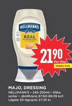 Willys HELLMANN'S Majo, dressing erbjuda