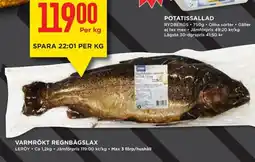 Willys Varmrökt regnbågslax erbjuda