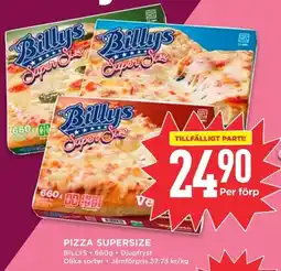 Willys Billy's Pizza supersize erbjuda
