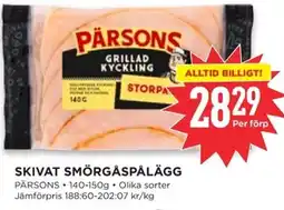 Willys PÄRSONS Skivat smörgåspålägg erbjuda